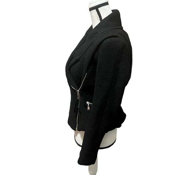 LOUIS Vuitton Jacket Runway RARE 2009 Collection Black Wool Blend Coat Size 40 - Picture 5 of 15
